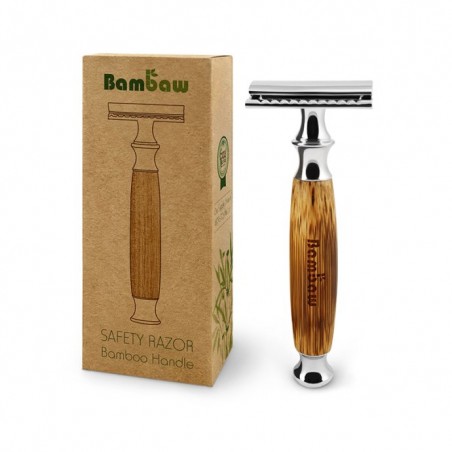 Rasoir de sûreté avec manche en bambou
